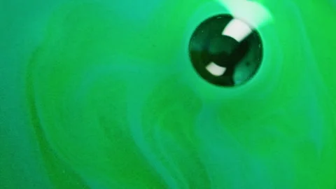 Abstract macro fluid art with shimmering vibrant swells and organic cellular Stock Footage 331698698
