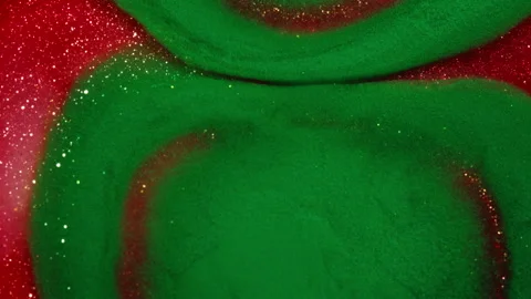 Abstract macro fluid art with shimmering swirling motion and diverse organic Stock Footage 331702375