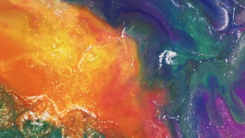 Abstract macro fluid art with vibrant organic motion and liquid textures Stock Footage 331576477