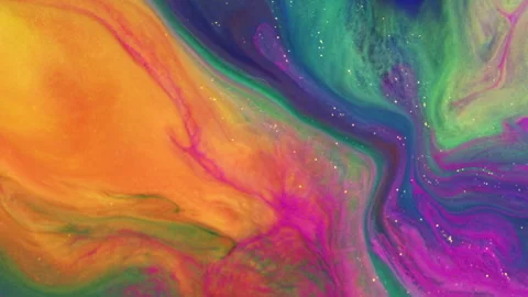 Abstract macro fluid art with vibrant organic motion and liquid textures Stock Footage 331576487