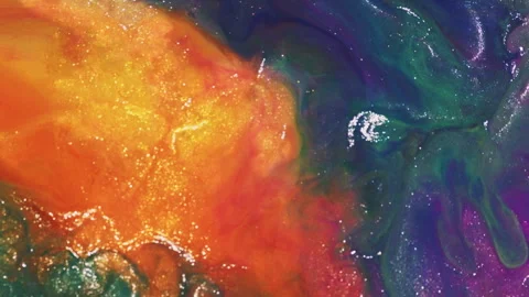 Abstract macro fluid art with vibrant organic motion and liquid textures Stock Footage 331576496