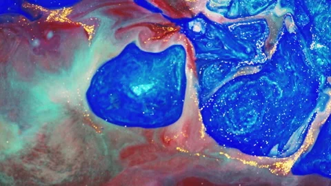 Abstract macro fluid art with vibrant organic motion and liquid textures Stock Footage 331580822