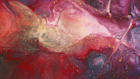 Abstract macro fluid art with vibrant organic motion and liquid textures Stock Footage 331580858