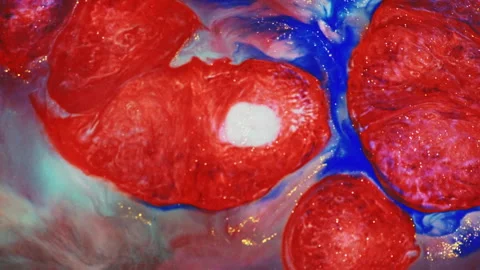 Abstract macro fluid art with vibrant organic motion and liquid textures Stock-Footage 331581496