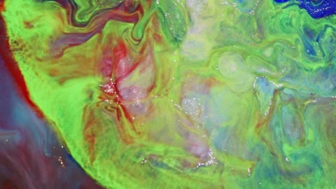 Abstract macro fluid art with vibrant organic motion and liquid textures Stock Footage 331581753