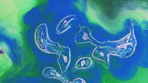 Abstract macro fluid art with vibrant organic motion and liquid textures Stock-Footage 331583563