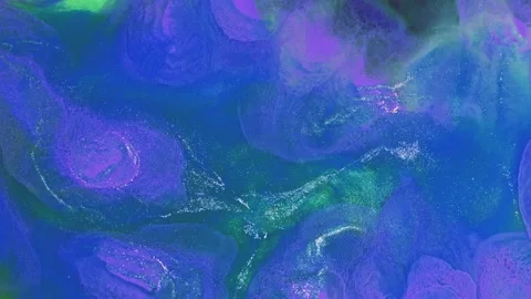 Abstract macro fluid art with vibrant organic motion and liquid textures Stockbeeldmateriaal 331583988