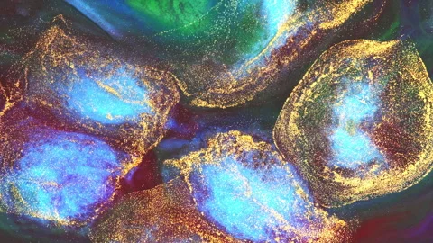 Abstract macro fluid art with vibrant organic motion and liquid textures Stock Footage 331587582