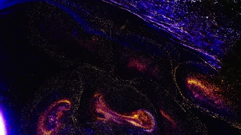 Abstract macro fluid art with vibrant organic motion and shimmering textures Stock Footage 331605077