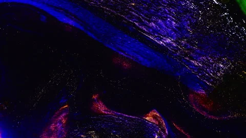 Abstract macro fluid art with vibrant organic motion and shimmering textures Stock Footage 331605147