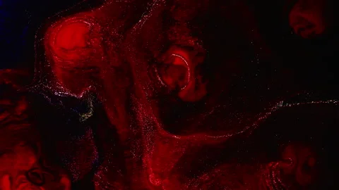 Abstract macro fluid art with vibrant organic motion and shimmering textures Stock Footage 331606548