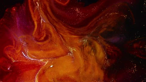 Abstract macro fluid art with vibrant organic motion and shimmering textures Stock Footage 331608397