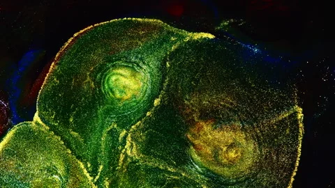 Abstract macro fluid art with vibrant organic motion and shimmering textures 스톡 동영상 331609609