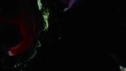 Abstract macro fluid art with vibrant organic motion and shimmering textures Stockbeeldmateriaal 331609904