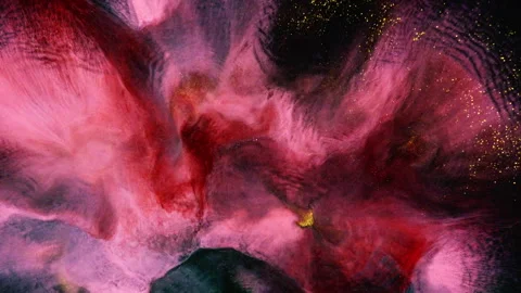Abstract macro fluid art with vibrant organic motion and shimmering textures Stock-Footage 331613694