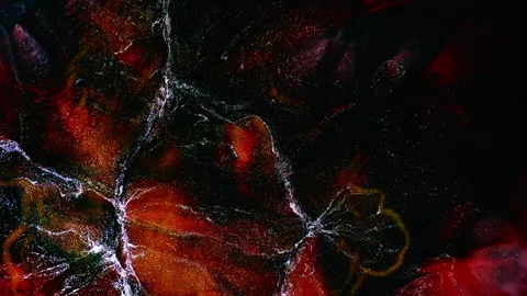 Abstract macro fluid art with vibrant organic motion and shimmering textures Stock Footage 331615699