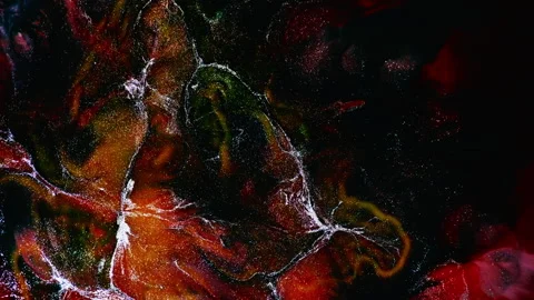 Abstract macro fluid art with vibrant organic motion and shimmering textures 스톡 동영상 331615718