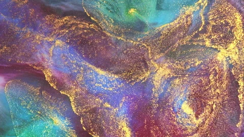 Abstract macro fluid art with vibrant organic motion and liquid textures Stock Footage 331619281