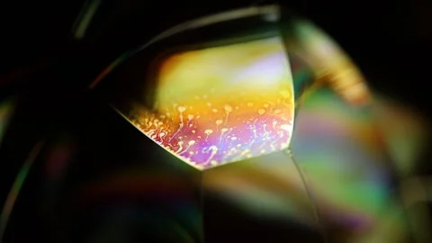 Abstract Macro of Geometric Liquid Structure Iridescent Pastel Colors Vidéo 334109828