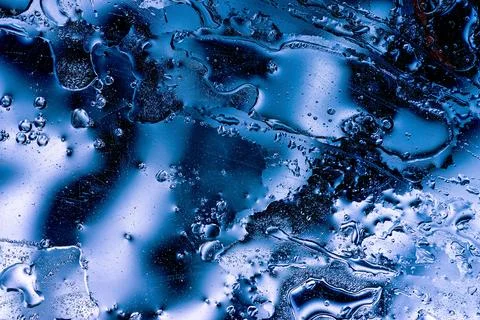 Abstract macro liquid texture with ice bubbles 写真素材