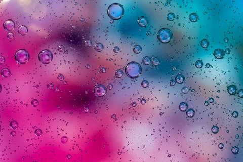 Abstract Macro Oil Bubbles Stock Photos