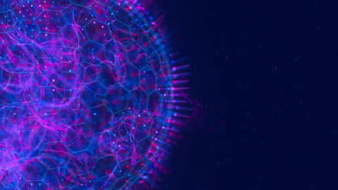 Abstract macro of quantum computing qubit spherical cell work. Subatomic Stock Footage 306237643