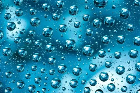 Abstract macro of water drops Stock Photos
