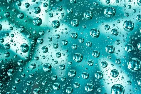 Abstract macro of water drops Stock Photos