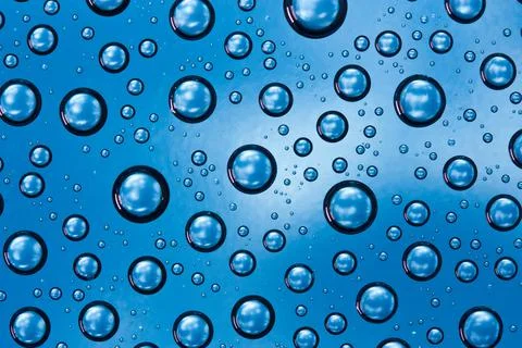 Abstract macro of water drops Stock Photos