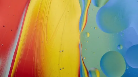 Abstract macro world. Beautiful refraction of rainbow light in liquid Stock Footage 142730329