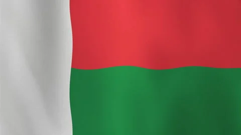 Abstract Madagascar Flag Wavy Motion Background with Seamless Ripple Distortion Stock Footage 307602975