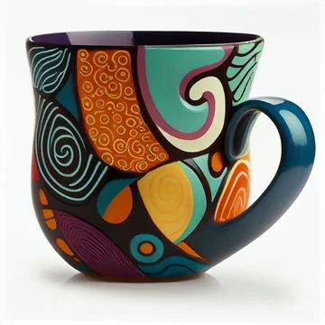 A abstract made of sturdy dark ceramic mag 스톡 사진