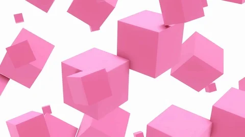 Abstract magenta background with cubes Vídeo Stock 101629956