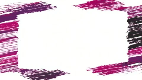 Abstract magenta brush stroke frame border with copy space text overlay sea.. Stock Footage 341429085