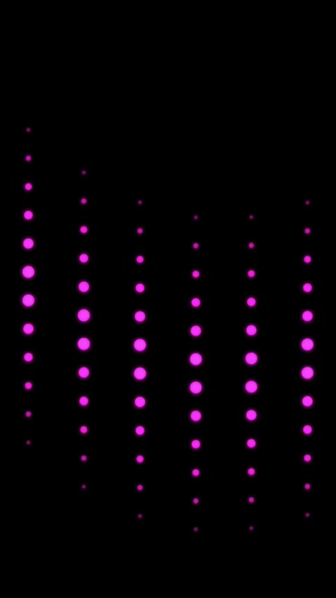 Abstract Magenta Dot Columns Physics Animation on Dark Background Vertical Video Stock Footage 331228244