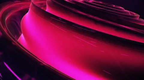 Abstract Magenta Glowing Reflective Mirror Spiral Background Rendering Иллюстрация