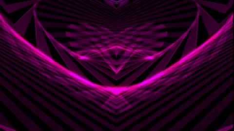 Abstract Magenta Light Patterns Symmetrical Design Animation Background Stock Footage 295019516