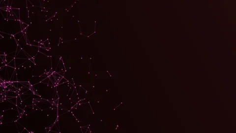 Abstract magenta plexus structure evolving in motion background with Technology. Stock Footage 93968786
