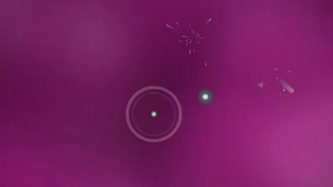 Abstract Magenta Radar Pattern with Glowing Green Dot Stock Footage 333695571