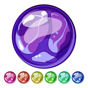 Abstract magic ball sphere cartoon vector graphic 스톡 일러스트