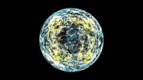 An abstract magic ball of wriggling colored lines 1 Stock Footage 303056859