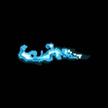 Abstract magic energy pixel art vector illustration Stock Illustration