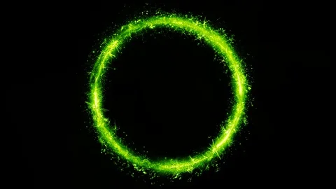 Abstract Magic Fairy Colored Circle Spinning Loop Stock Footage 101701572