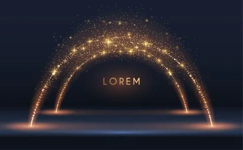 Abstract magic gold light background Stock Illustration