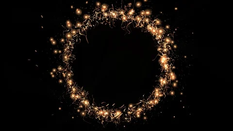 Abstract Magic Golden Crown Spinning Loop Stock Footage 101023637