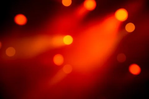 Abstract magic image with rays of colored light from floodlights in the dark Stock Photos