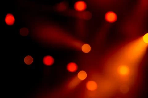 Abstract magic image with rays of colored light from floodlights in the dark Stock Photos