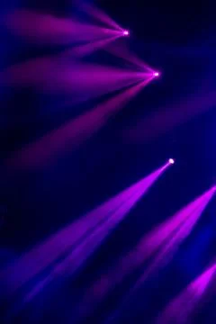 Abstract magic image with rays of colored light from the spotlights in the da Foto stock