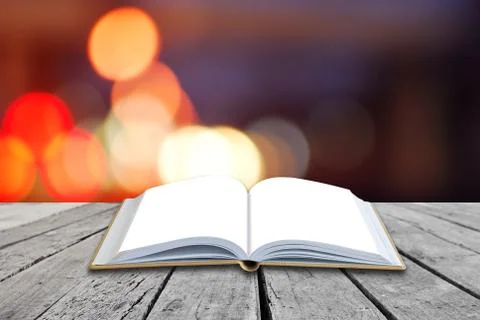 Abstract magic light on open book  for science and education or religion backgro Stock Photos