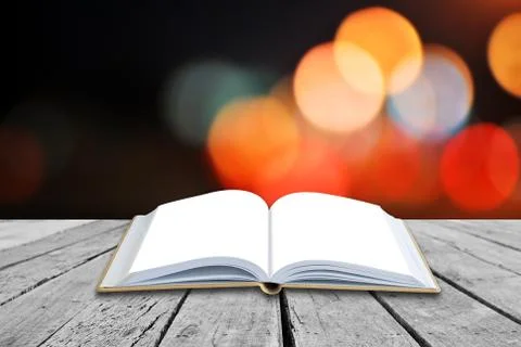 Abstract magic light on open book  for science and education or religion backgro Stock Photos